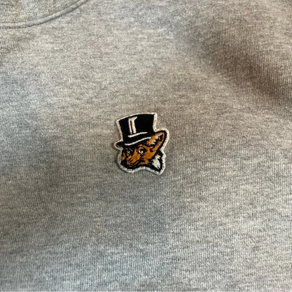 AKOO Mens Gray A King Of‎ Oneself Graphic Fox Logo Crewneck Sweatshirt Large